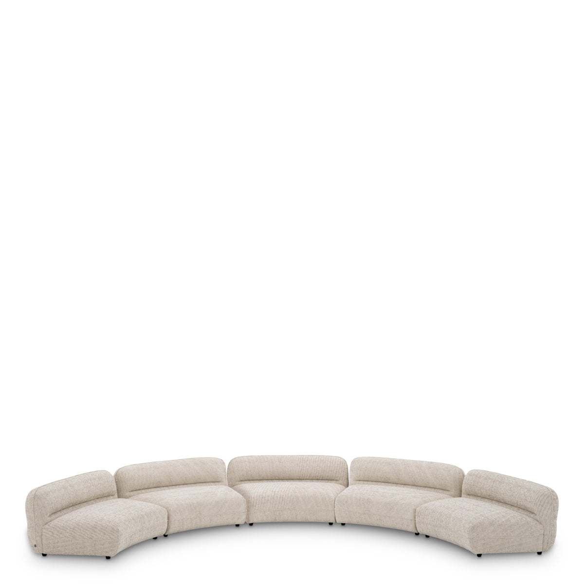 Eichholtz Grand Avenue Modular Sofa, Creststone Beige, Black Feet (A118853)
