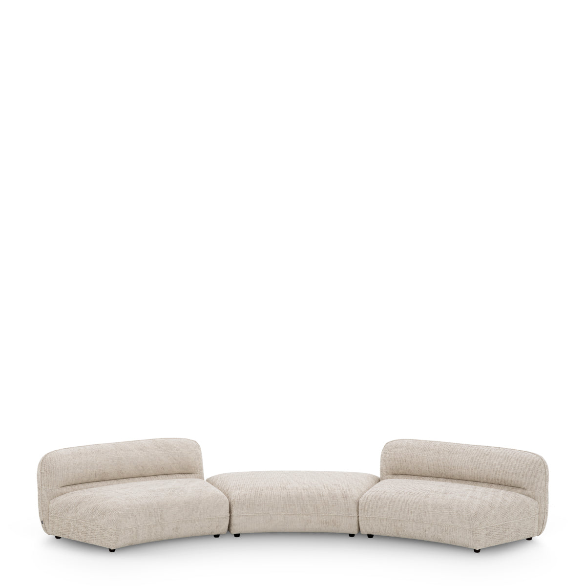 Eichholtz Grand Avenue Modular Sofa, Creststone Beige, Black Feet (A118853)