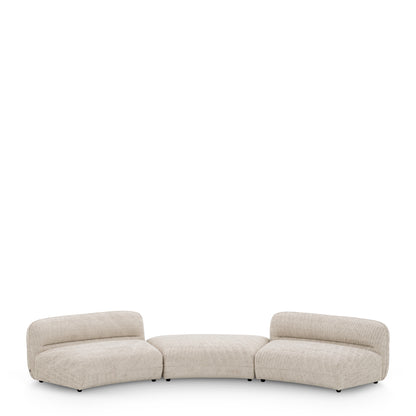 Eichholtz Grand Avenue Modular Sofa, Creststone Beige, Black Feet (A118853)