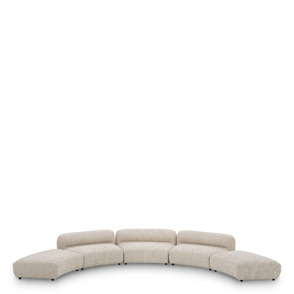 Eichholtz Grand Avenue Modular Sofa, Creststone Beige, Black Feet (A118853)