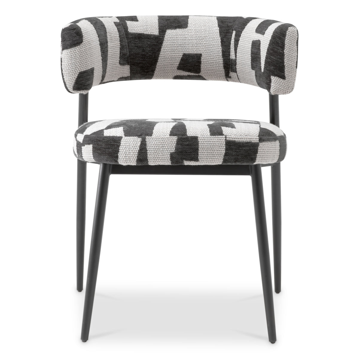 Eichholtz Folsom Dining Chair, Brooklyn Black, Black Legs (A118865)
