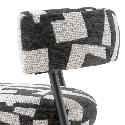 Eichholtz Folsom Dining Chair, Brooklyn Black, Black Legs (A118865)