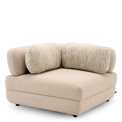 Eichholtz Paulo Modular Sofa, Scalea Sand, Bouclé Sonata Cream, Black Feet (A118868)