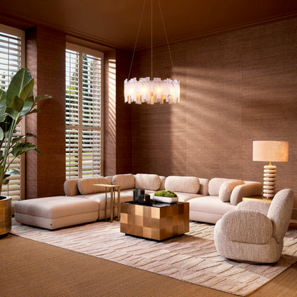 Eichholtz Paulo Modular Sofa, Scalea Sand, Bouclé Sonata Cream, Black Feet (A118869)
