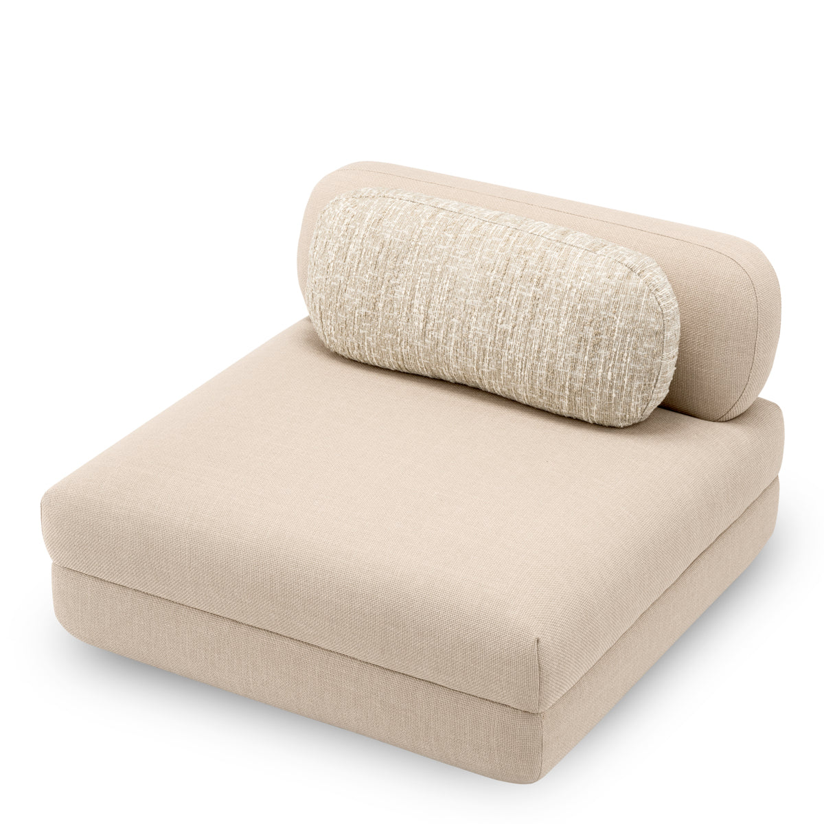 Eichholtz Paulo Modular Sofa, Scalea Sand, Bouclé Sonata Cream, Black Feet (A118869)