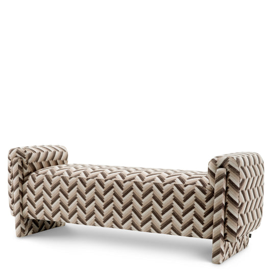 Eichholtz Del Vale Bench, Chevron Brown (A118883)