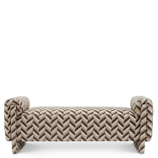 Eichholtz Del Vale Bench, Chevron Brown (A118883)