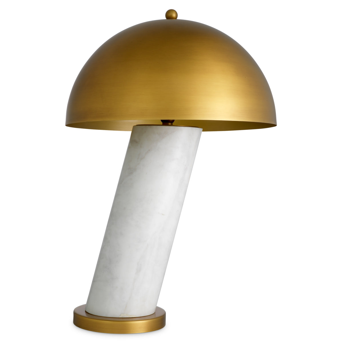 Eichholtz Daniel Table Lamp, White Marble, Antique Brass (118906UL)