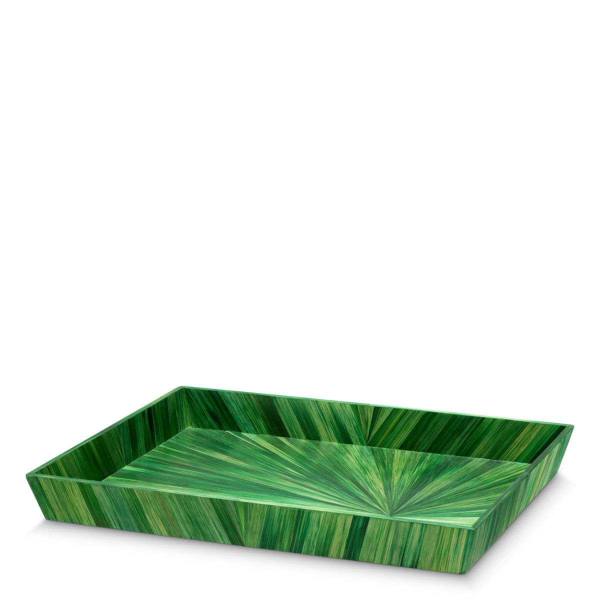 Eichholtz Harvard Desk Tray, Large, Straw Marquetry Green (118910)