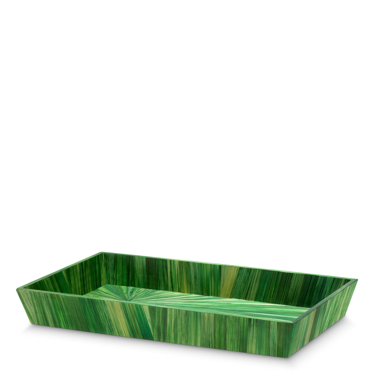 Eichholtz Harvard Desk Tray, Small, Straw Marquetry Green (118911)