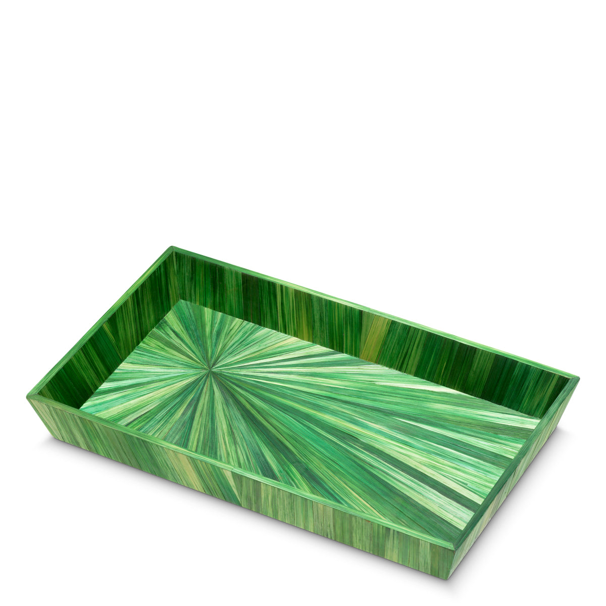 Eichholtz Harvard Desk Tray, Small, Straw Marquetry Green (118911)