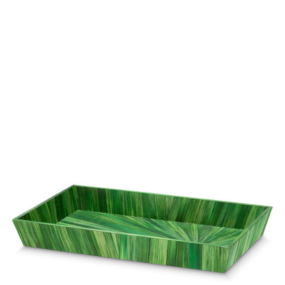 Eichholtz Harvard Desk Tray, Small, Straw Marquetry Green (118911)