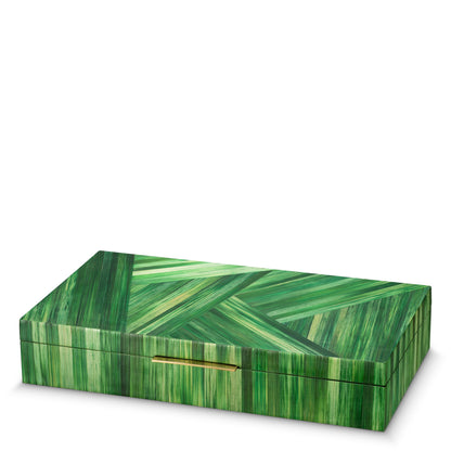 Eichholtz Harvard Box, Straw Marquetry Green (118914)