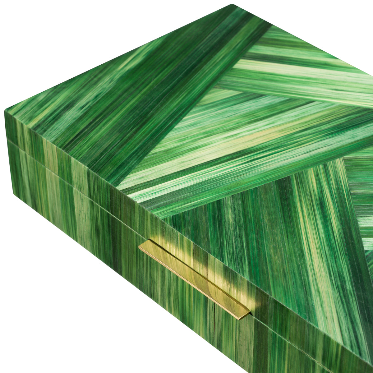 Eichholtz Harvard Box, Straw Marquetry Green (118914)