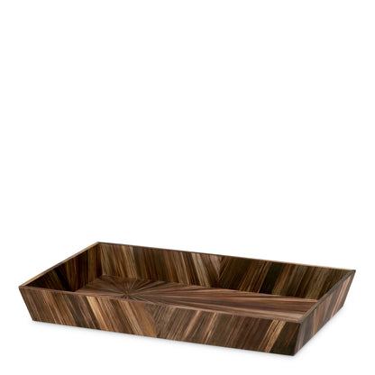 Eichholtz Harvard Desk Tray, Small, Straw Marquetry Brown (118929)