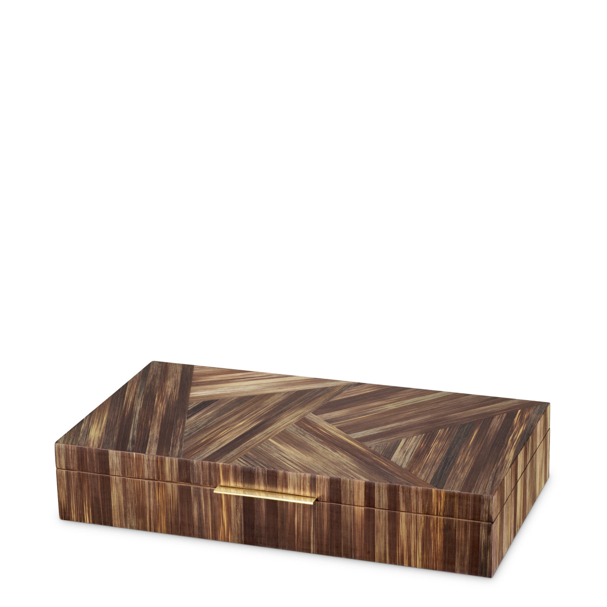 Eichholtz Harvard Box, Straw Marquetry Brown (118932)