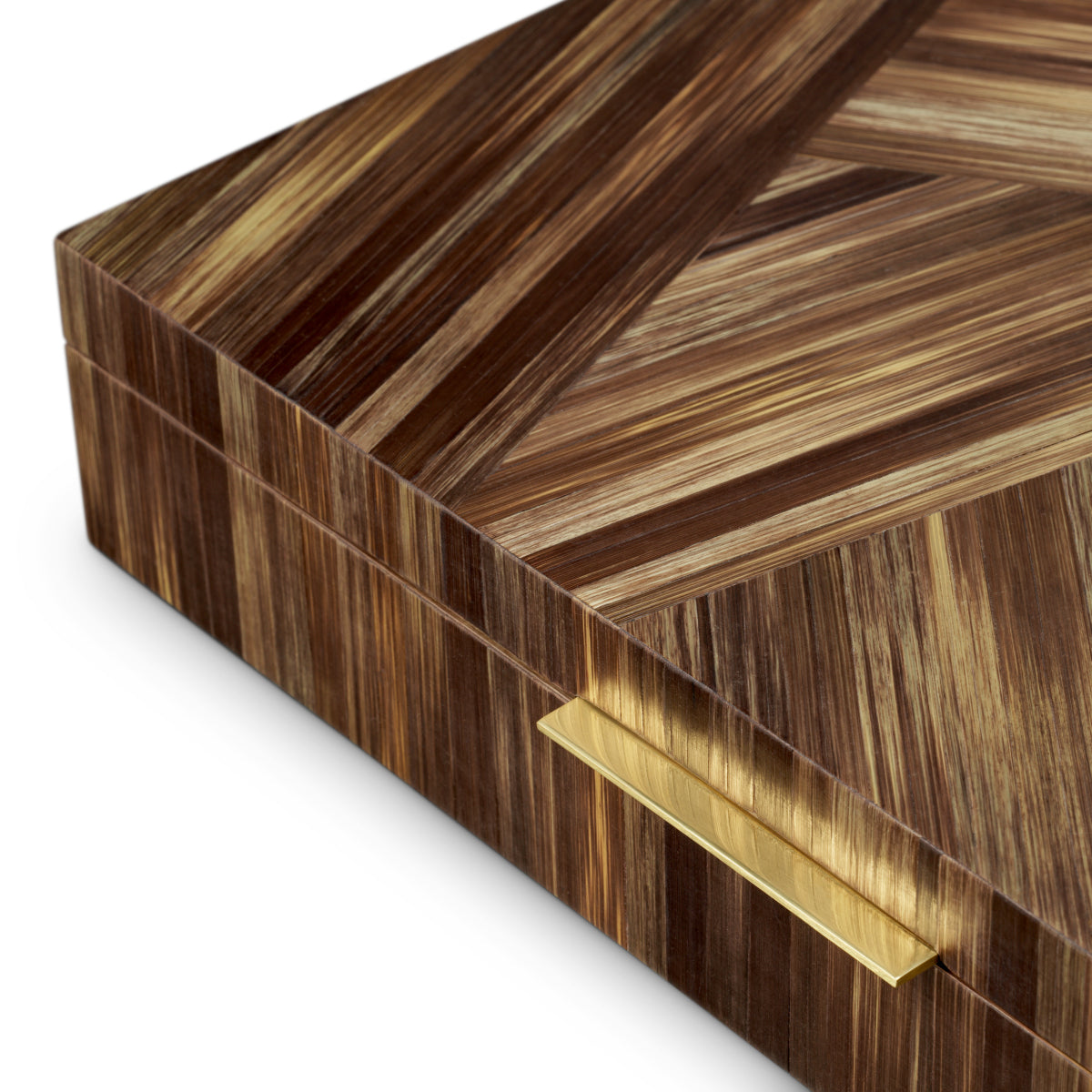 Eichholtz Harvard Box, Straw Marquetry Brown (118932)