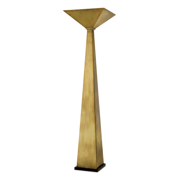 Eichholtz Augustus Floor Lamp, Vintage Brass, Black Granite Base (118939UL)
