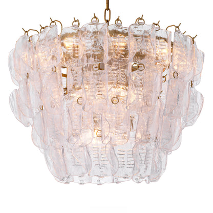 Eichholtz Solange Chandelier, Antique Brass, Handmade Glass (118950UL)