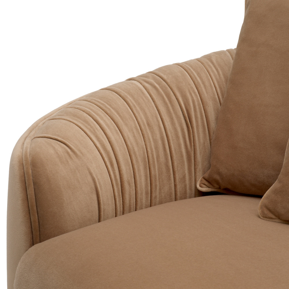 Eichholtz Jameson Sofa, Amaro Camel, Black Feet (118991)
