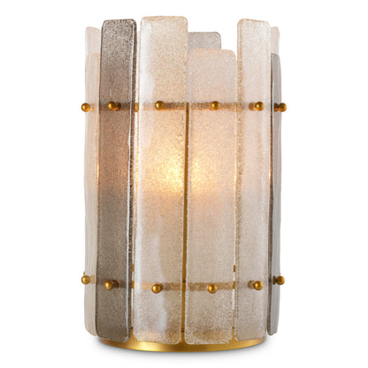 Eichholtz Greyson Hurricane, Antique Brass, Hand Blown Glass (119019)