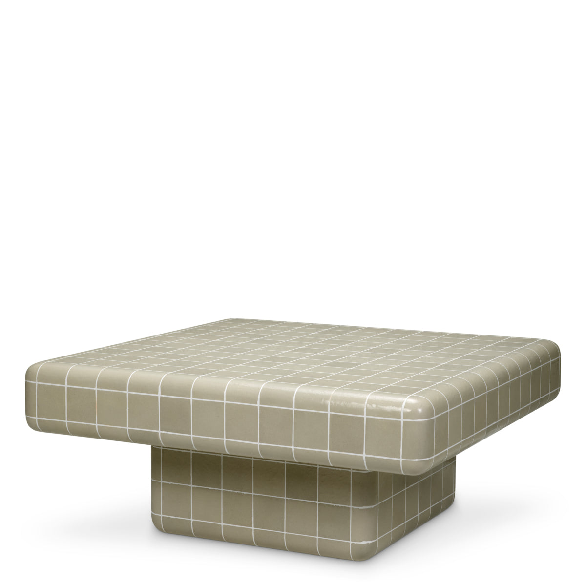 Eichholtz Mateo Outdoor Coffee Table, Light Grey Glaze (119027)