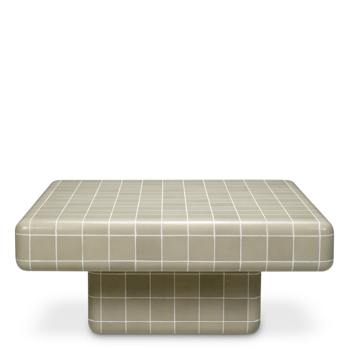 Eichholtz Mateo Outdoor Coffee Table, Light Grey Glaze (119027)