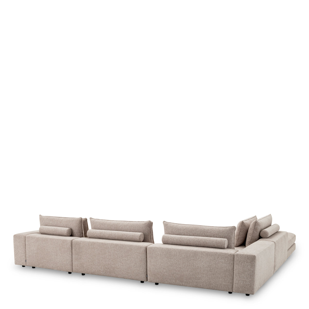 Eichholtz Club Sofa Lounge, Nuoro Greige, Black Feet (119082)