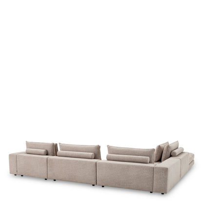 Eichholtz Club Sofa Lounge, Nuoro Greige, Black Feet (119082)