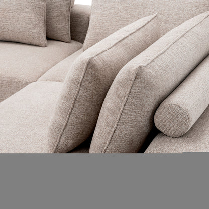 Eichholtz Club Sofa Lounge, Nuoro Greige, Black Feet (119082)