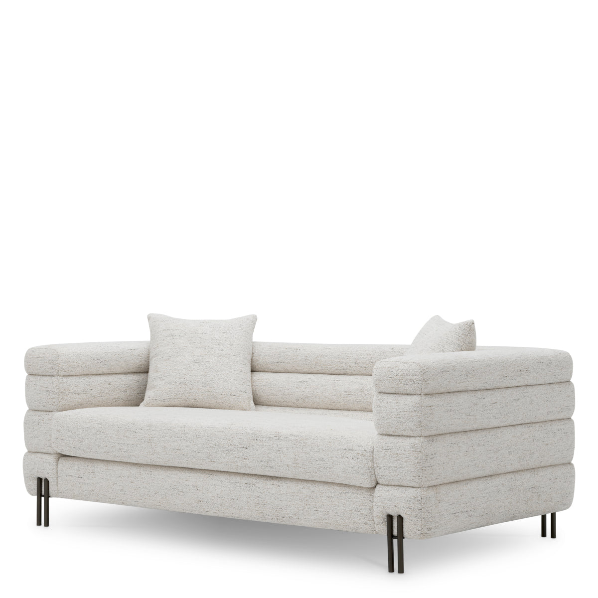 Eichholtz York Sofa, Small, Seashell Off-white, Bronze Legs (A119092)