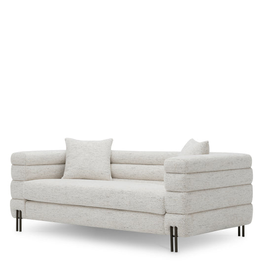 Eichholtz York Sofa, Small, Seashell Off-white, Bronze Legs (A119092)