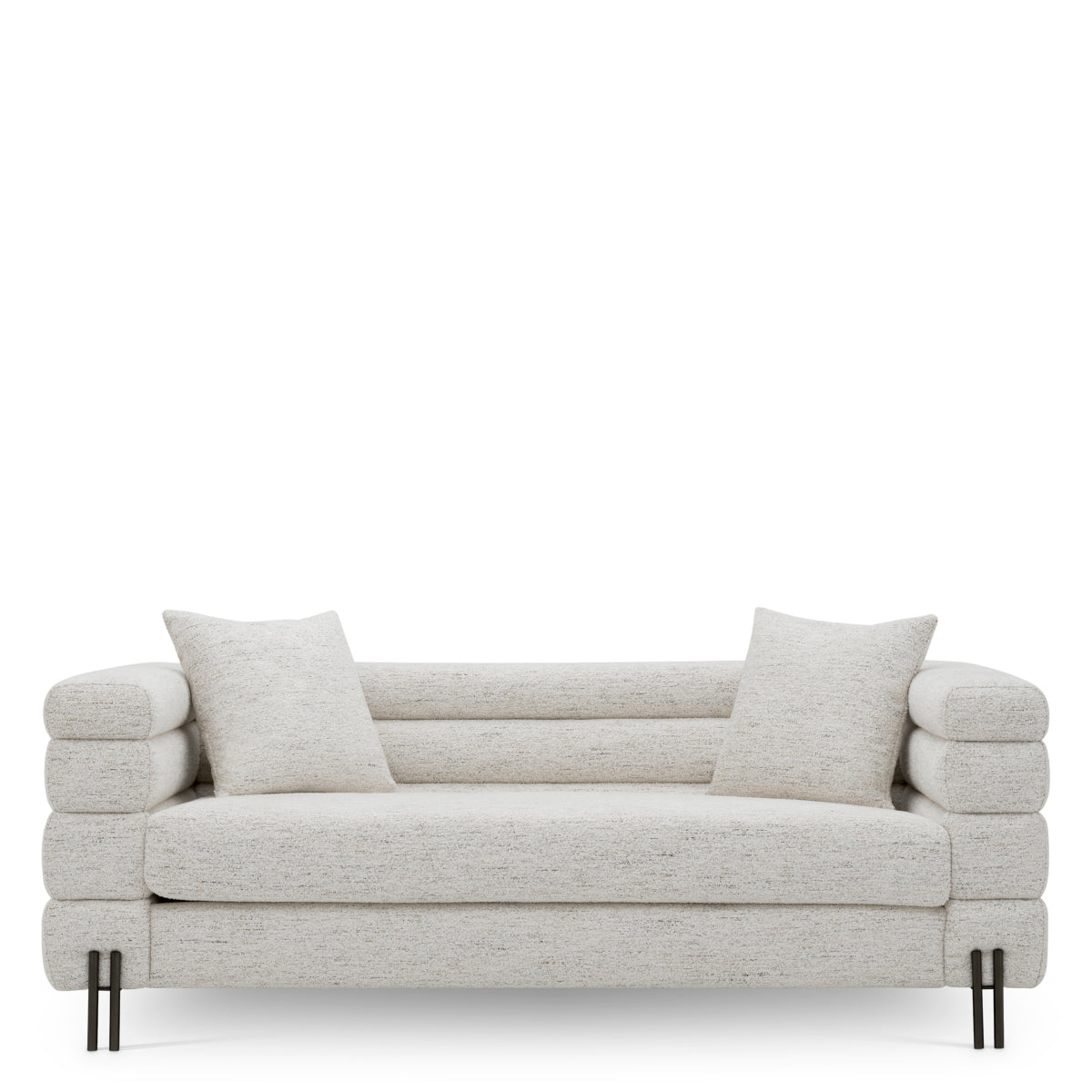Eichholtz York Sofa, Small, Seashell Off-white, Bronze Legs (A119092)