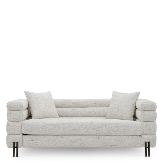 Eichholtz York Sofa, Small, Seashell Off-white, Bronze Legs (A119092)