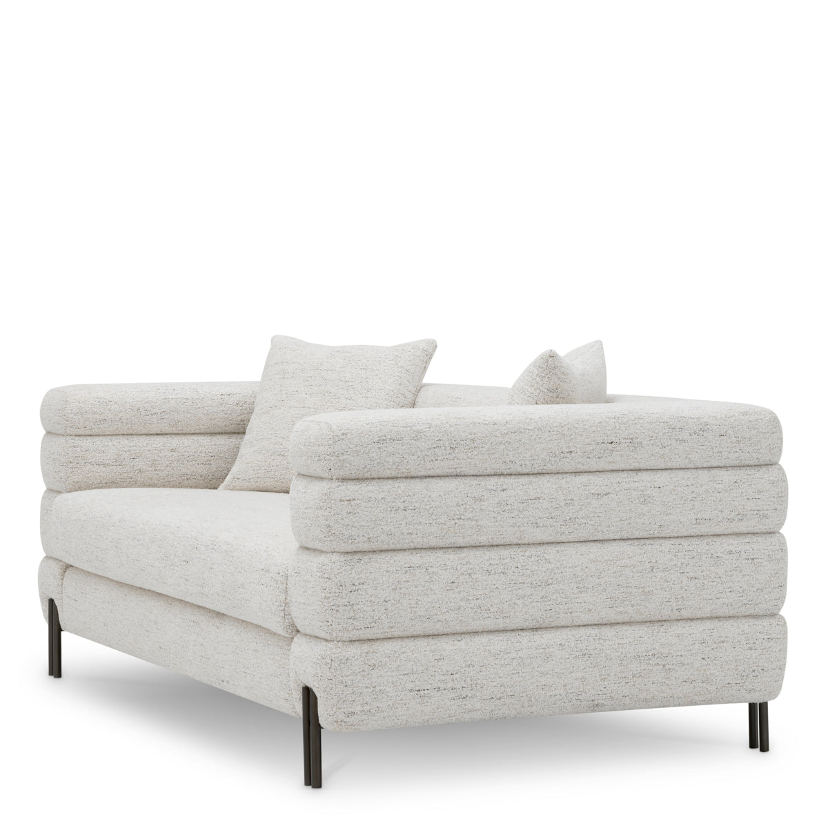 Eichholtz York Sofa, Small, Seashell Off-white, Bronze Legs (A119092)