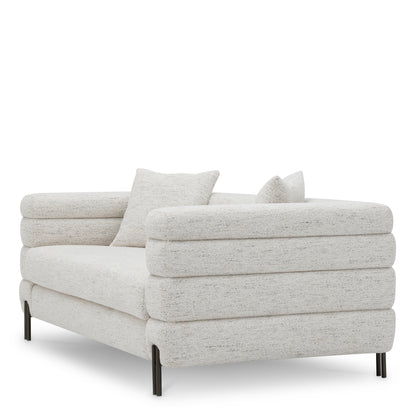 Eichholtz York Sofa, Small, Seashell Off-white, Bronze Legs (A119092)