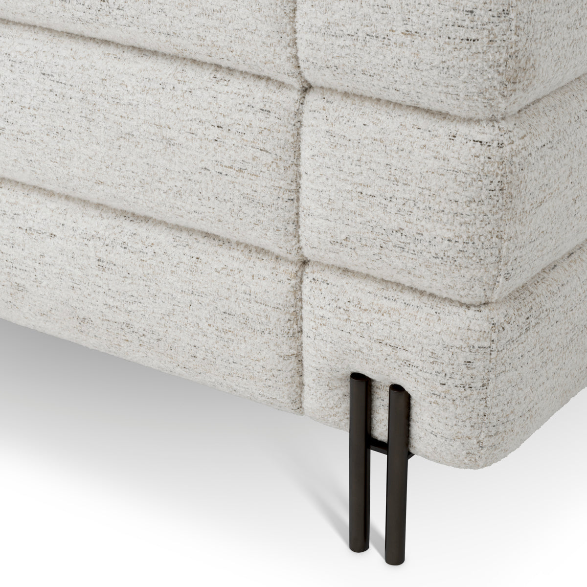 Eichholtz York Sofa, Small, Seashell Off-white, Bronze Legs (A119092)