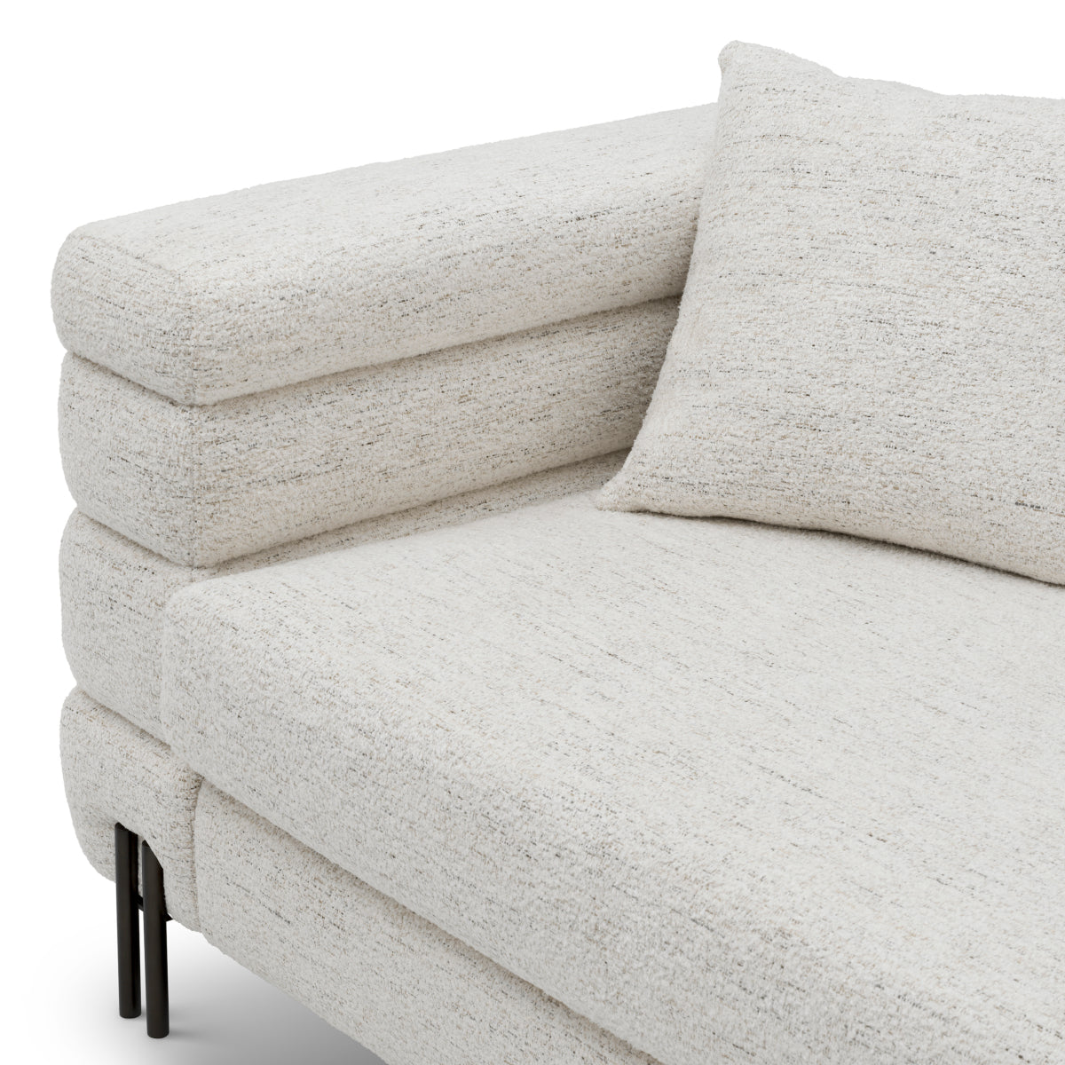 Eichholtz York Sofa, Small, Seashell Off-white, Bronze Legs (A119092)
