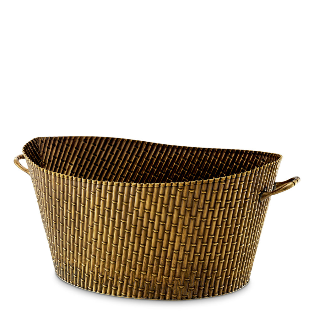 Eichholtz Barletta Wine Cooler, Large, Vintage Brass (119097)