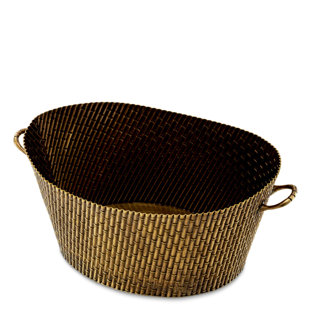 Eichholtz Barletta Wine Cooler, Large, Vintage Brass (119097)