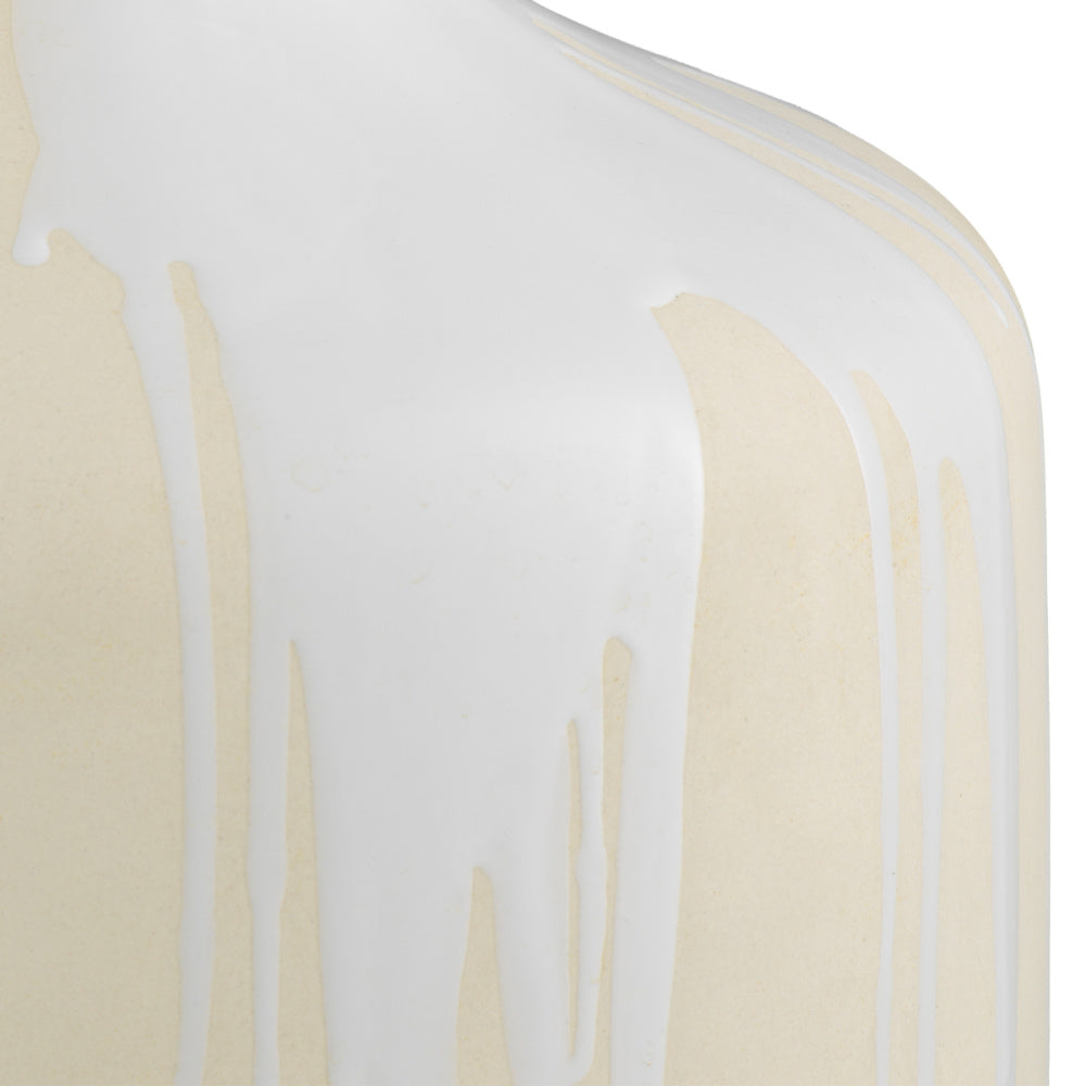 Eichholtz Lorena Table Lamp, White Drip-effect, Vintage Brass (119101UL)