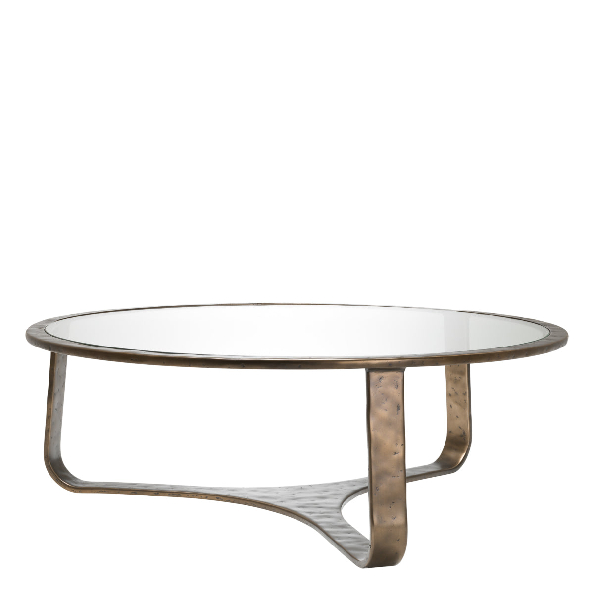 Eichholtz Cambronne Coffee Table, Bronze, Clear Glass Top (119143)