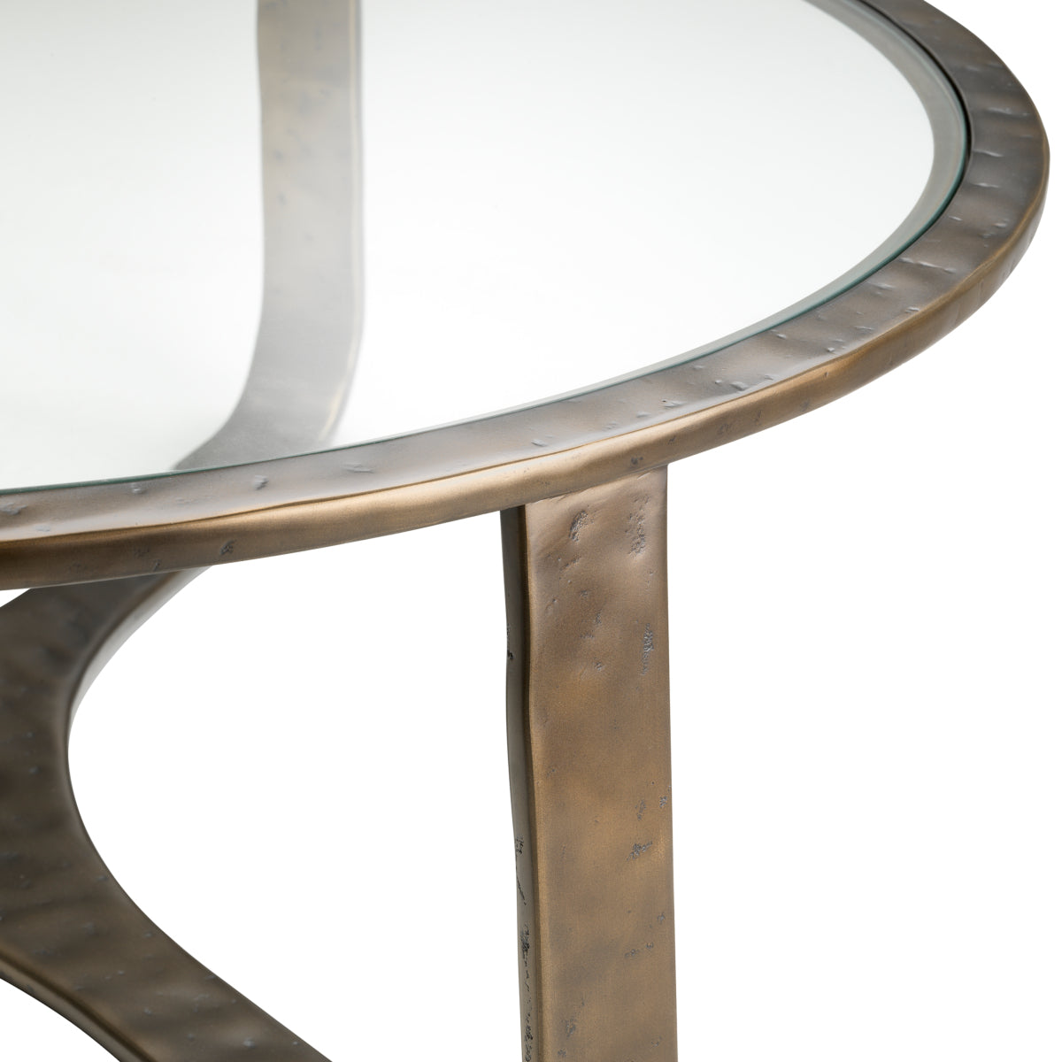 Eichholtz Cambronne Coffee Table, Bronze, Clear Glass Top (119143)