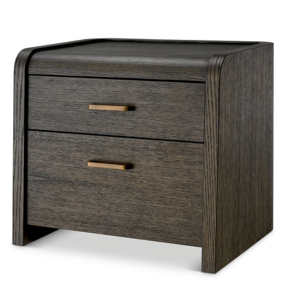 Eichholtz Joane Nightstand, Mocha Oak Veneer, Medium Bronze (119144)