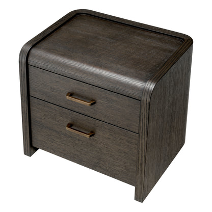 Eichholtz Joane Nightstand, Mocha Oak Veneer, Medium Bronze (119144)