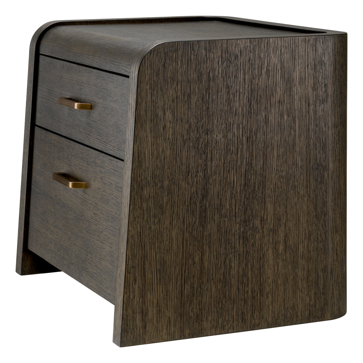 Eichholtz Joane Nightstand, Mocha Oak Veneer, Medium Bronze (119144)