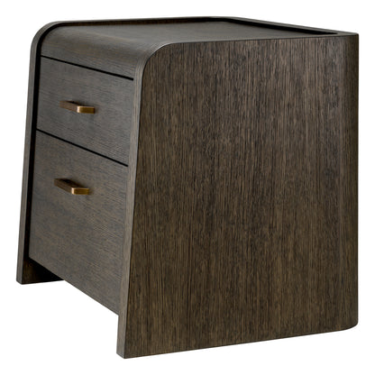 Eichholtz Joane Nightstand, Mocha Oak Veneer, Medium Bronze (119144)