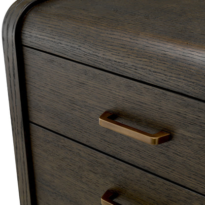 Eichholtz Joane Nightstand, Mocha Oak Veneer, Medium Bronze (119144)