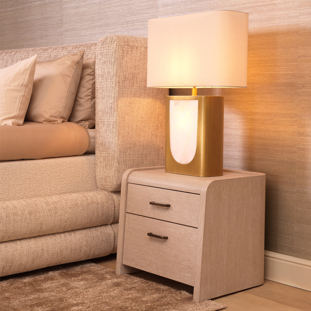 Eichholtz Joane Nightstand, Washed Oak Veneer, Medium Bronze (119145)