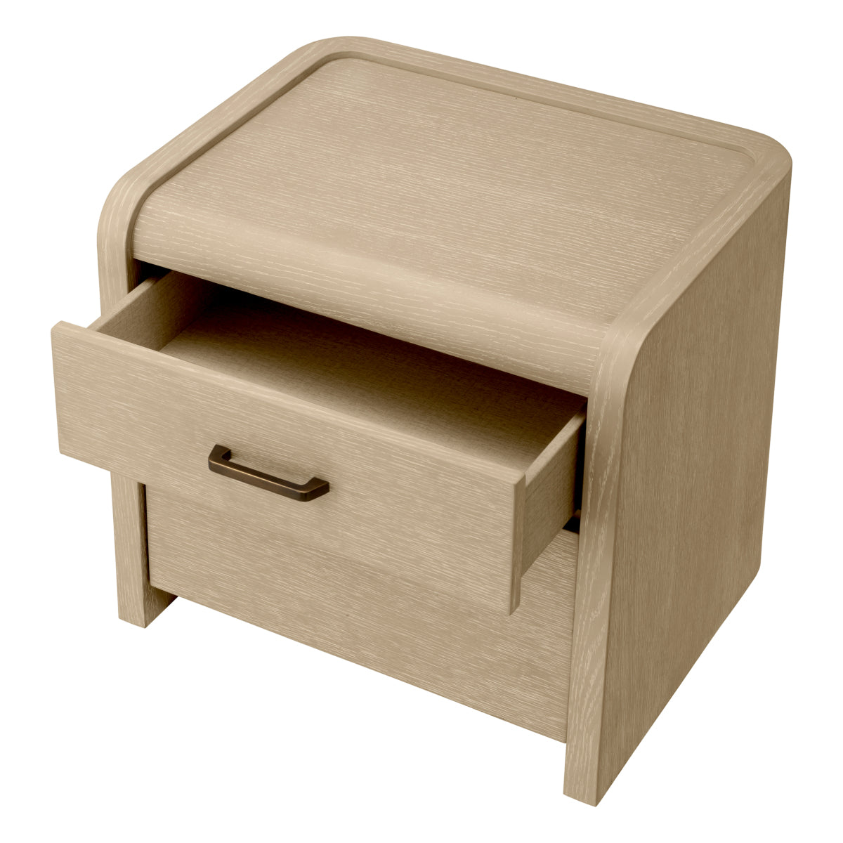 Eichholtz Joane Nightstand, Washed Oak Veneer, Medium Bronze (119145)
